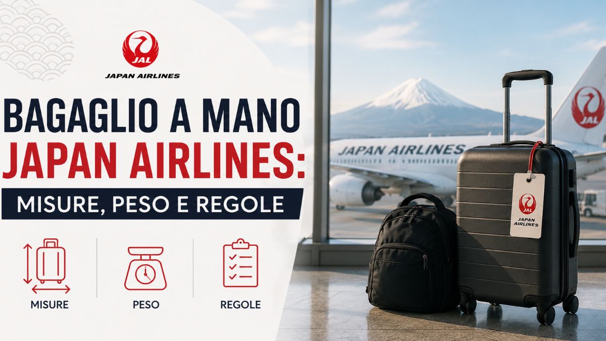 Misure, peso e regolamento del bagaglio a mano Japan Airlines