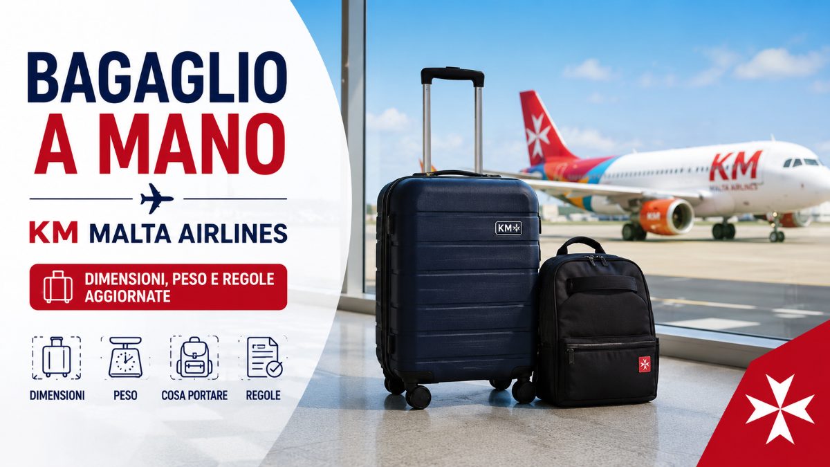 Peso e misure del bagaglio a mano KM Malta Airlines