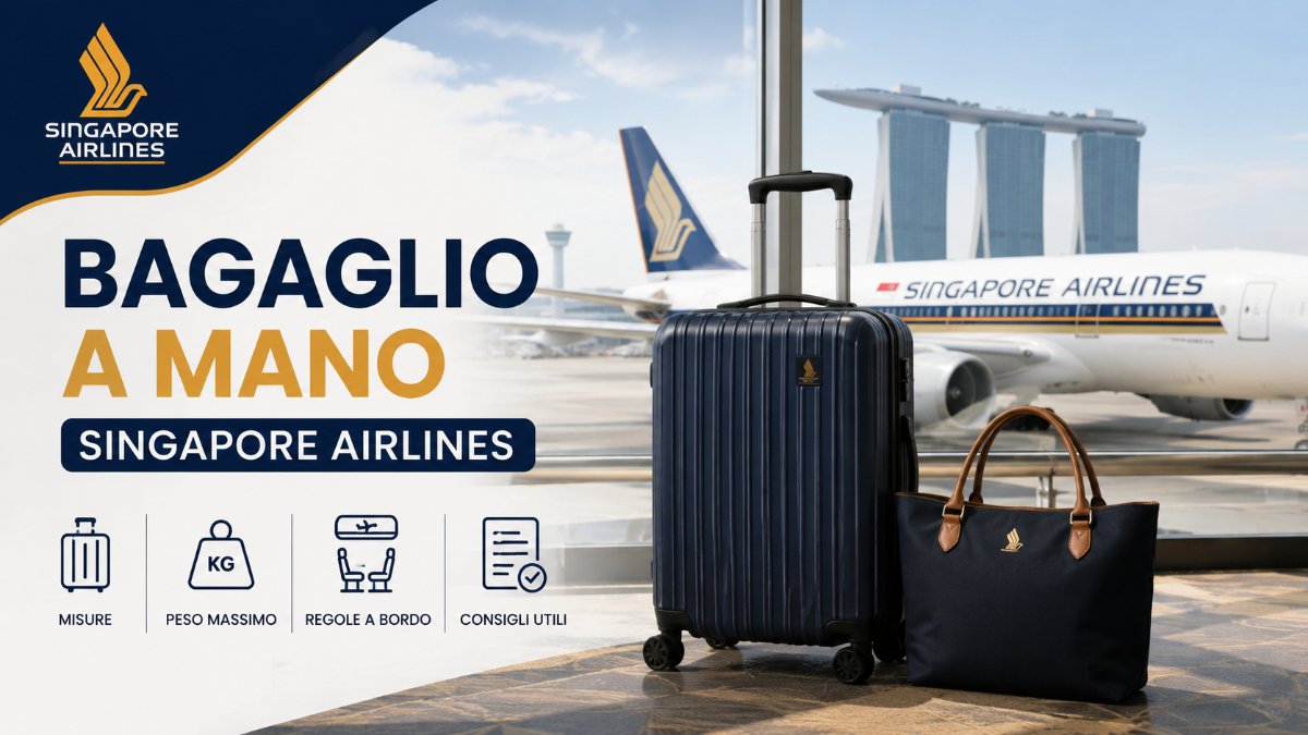 Regolamento completo bagaglio a mano Singapore Airlines, misure e peso