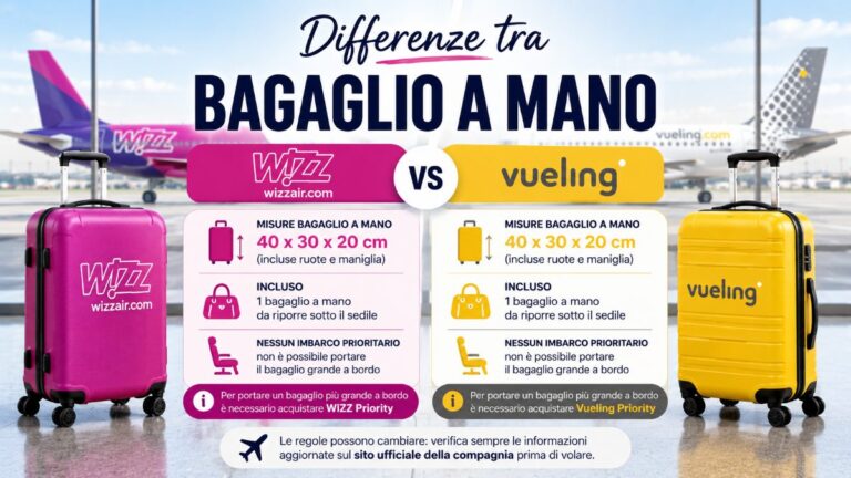 Differenze bagaglio a mano Wizz Air e Vueling