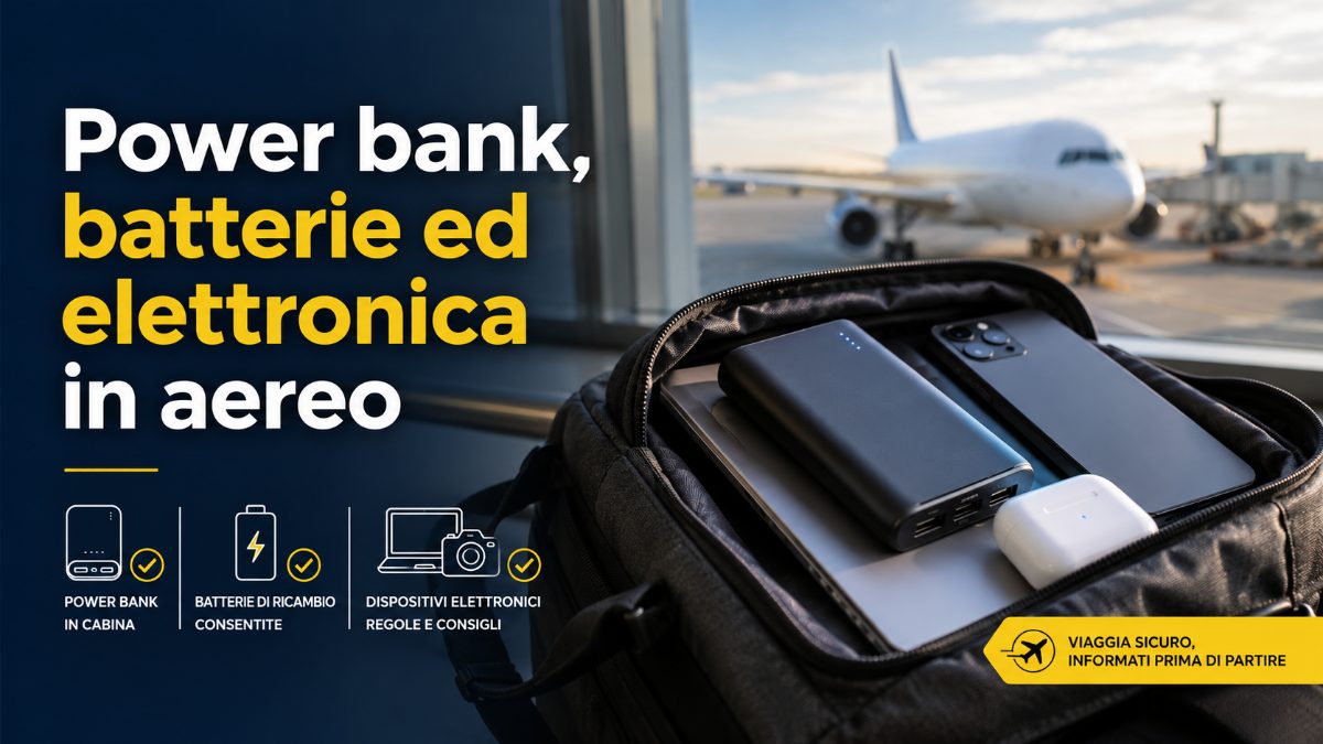 Power bank bagaglio a mano