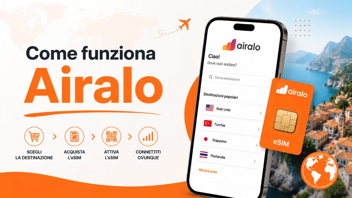 Come funziona Airalo eSIM internet connessione in viaggio