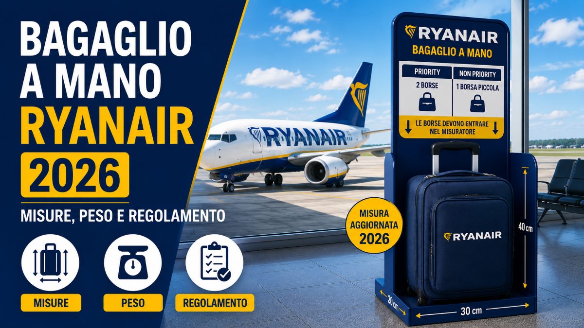 Misure del bagaglio a mano Ryanair e regolamento completo